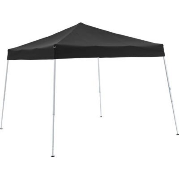 Gec Global Industrial Portable Pop-Up Canopy, Slant-Leg, 10'L x 10'W x 8'11inH, Black 602190BK